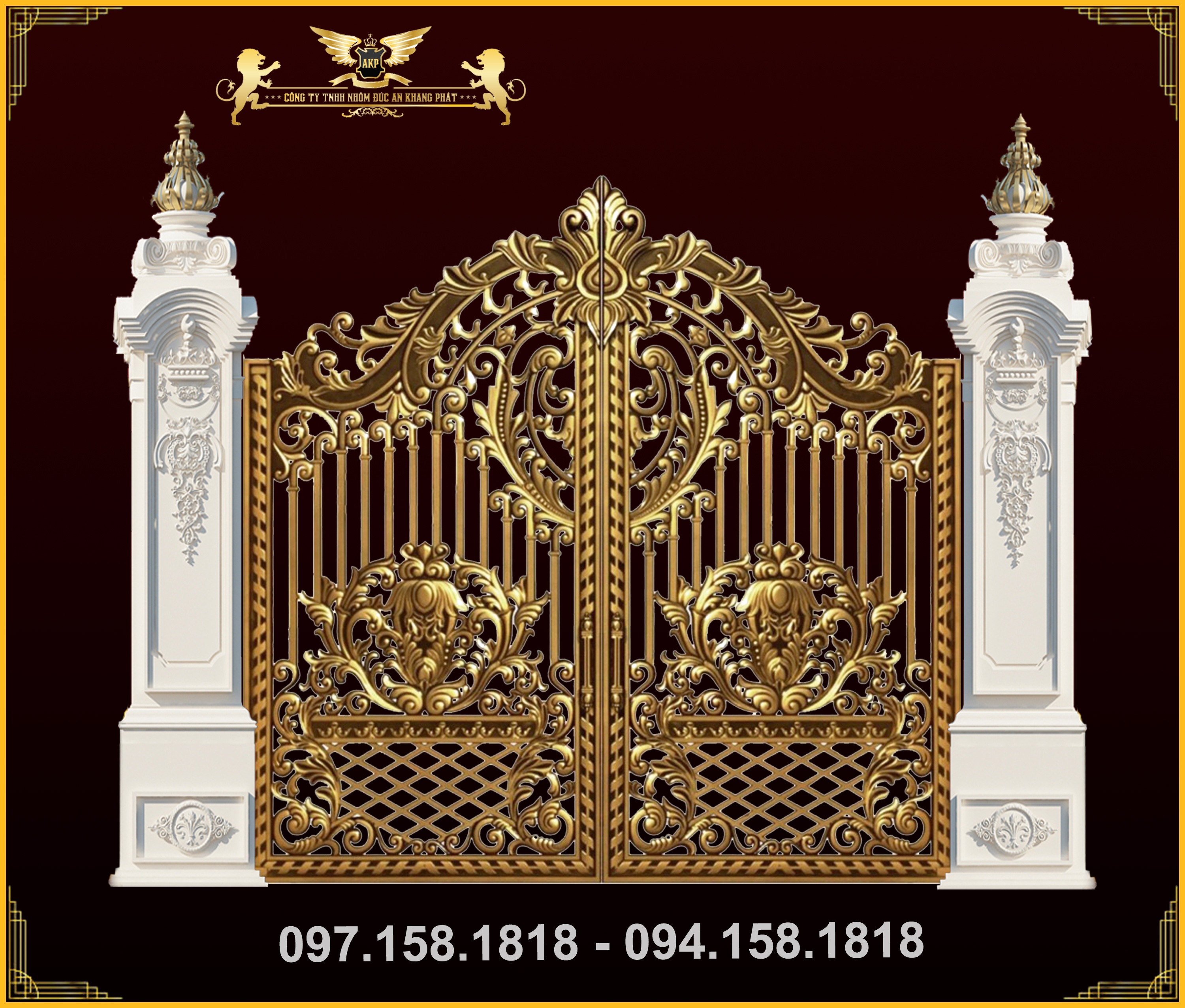 Cổng nhôm đúc - C090
