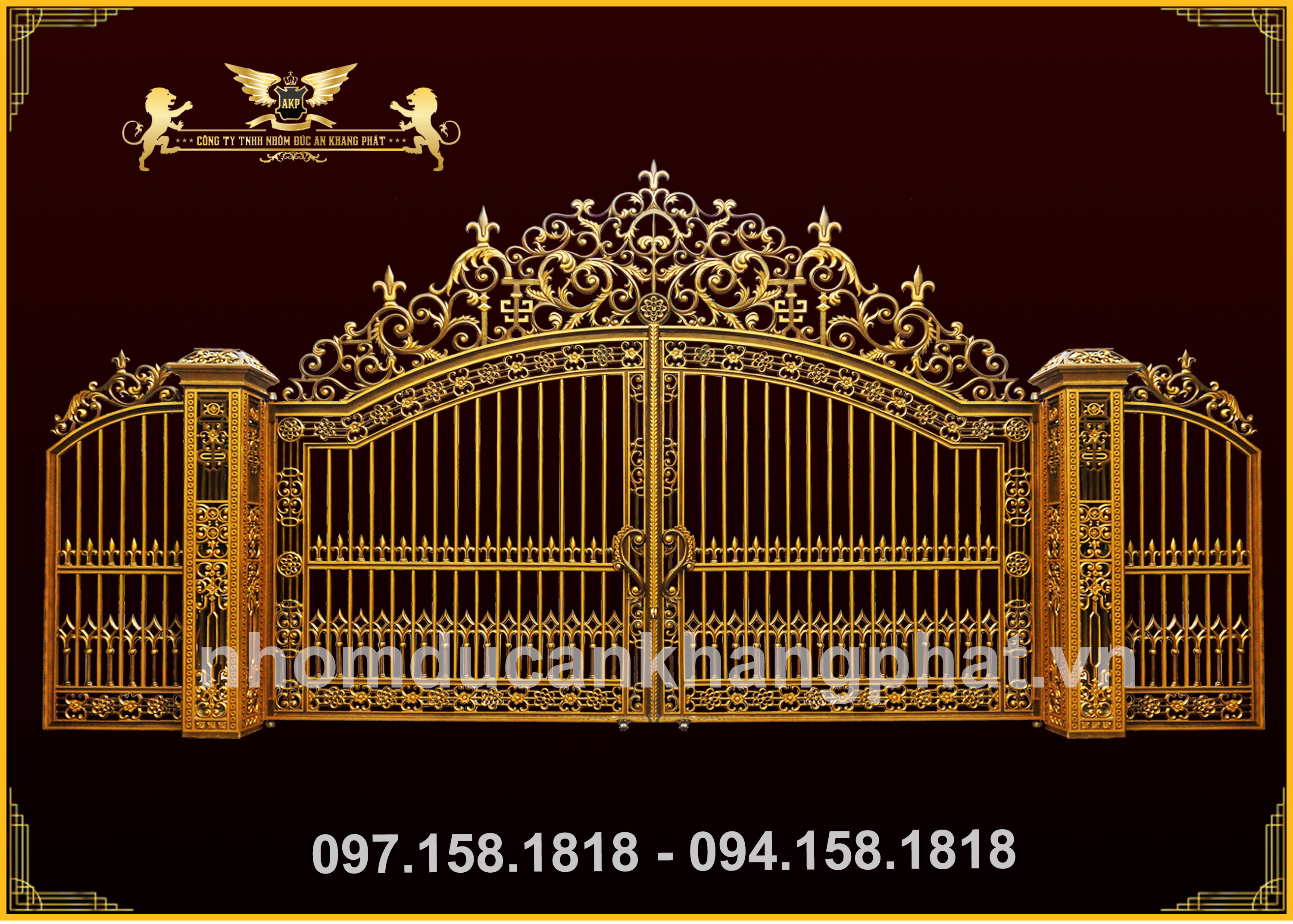 Cổng nhôm đúc - C086