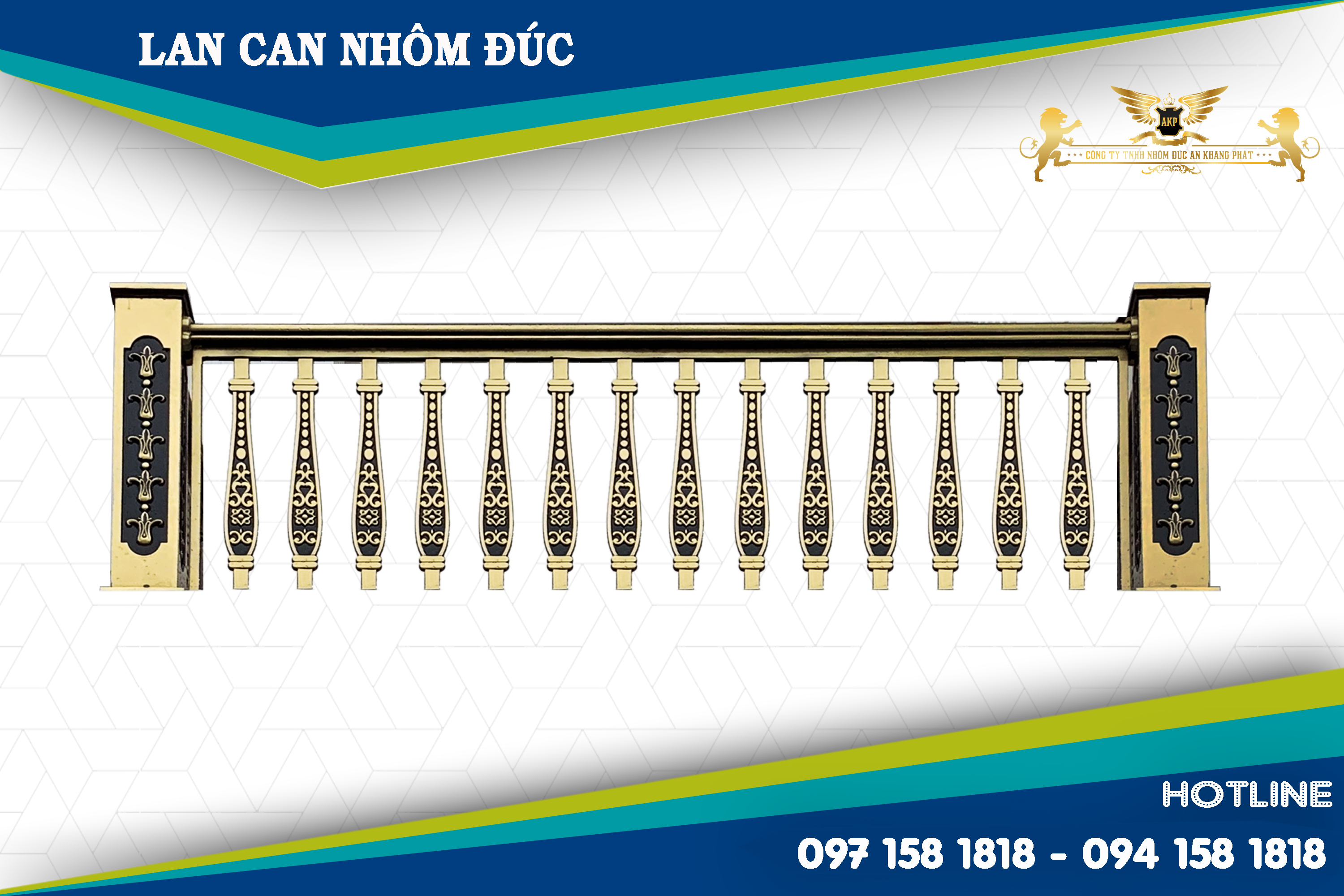 Lan can nhôm đúc - LC011