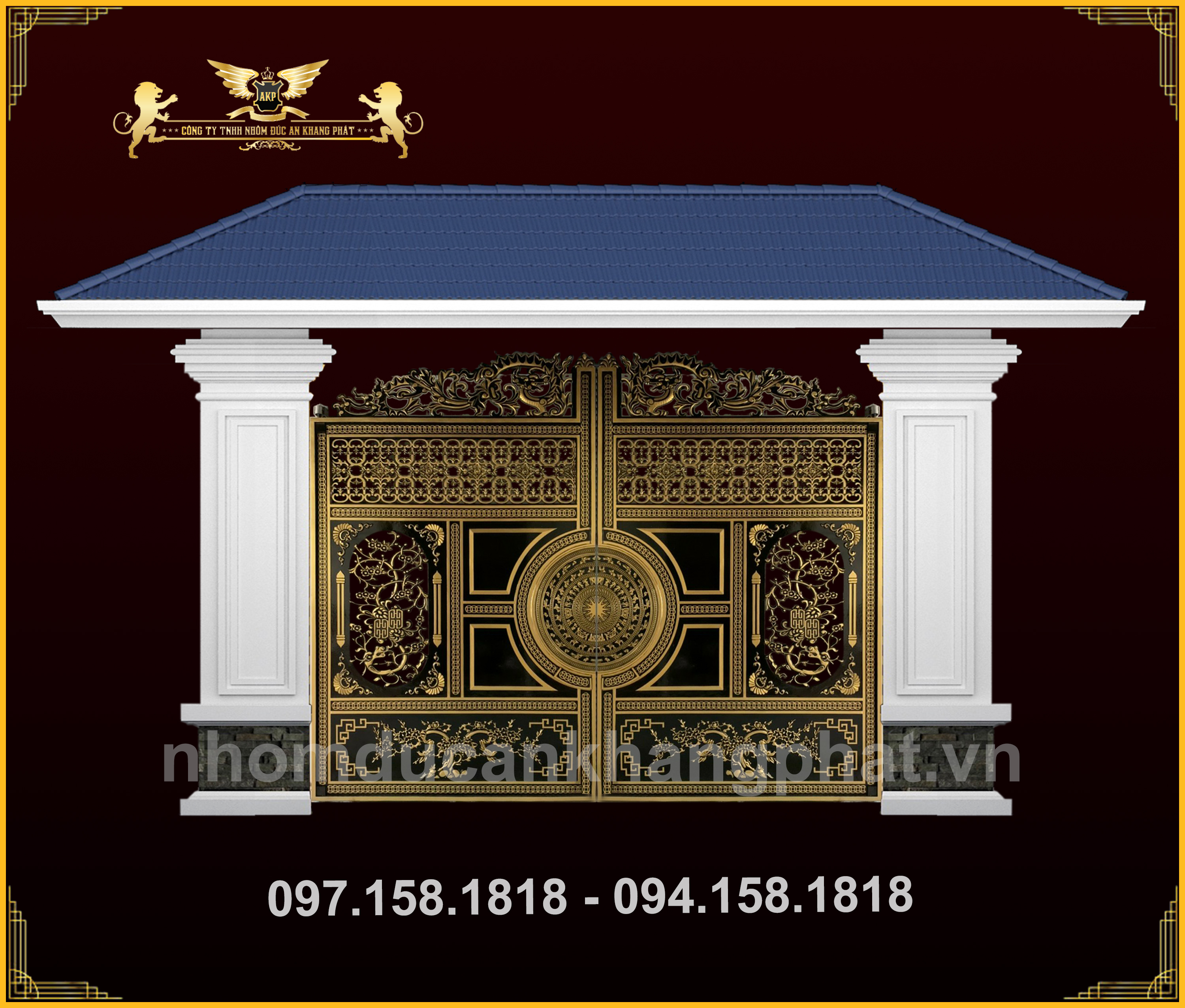 Cổng nhôm đúc - C082