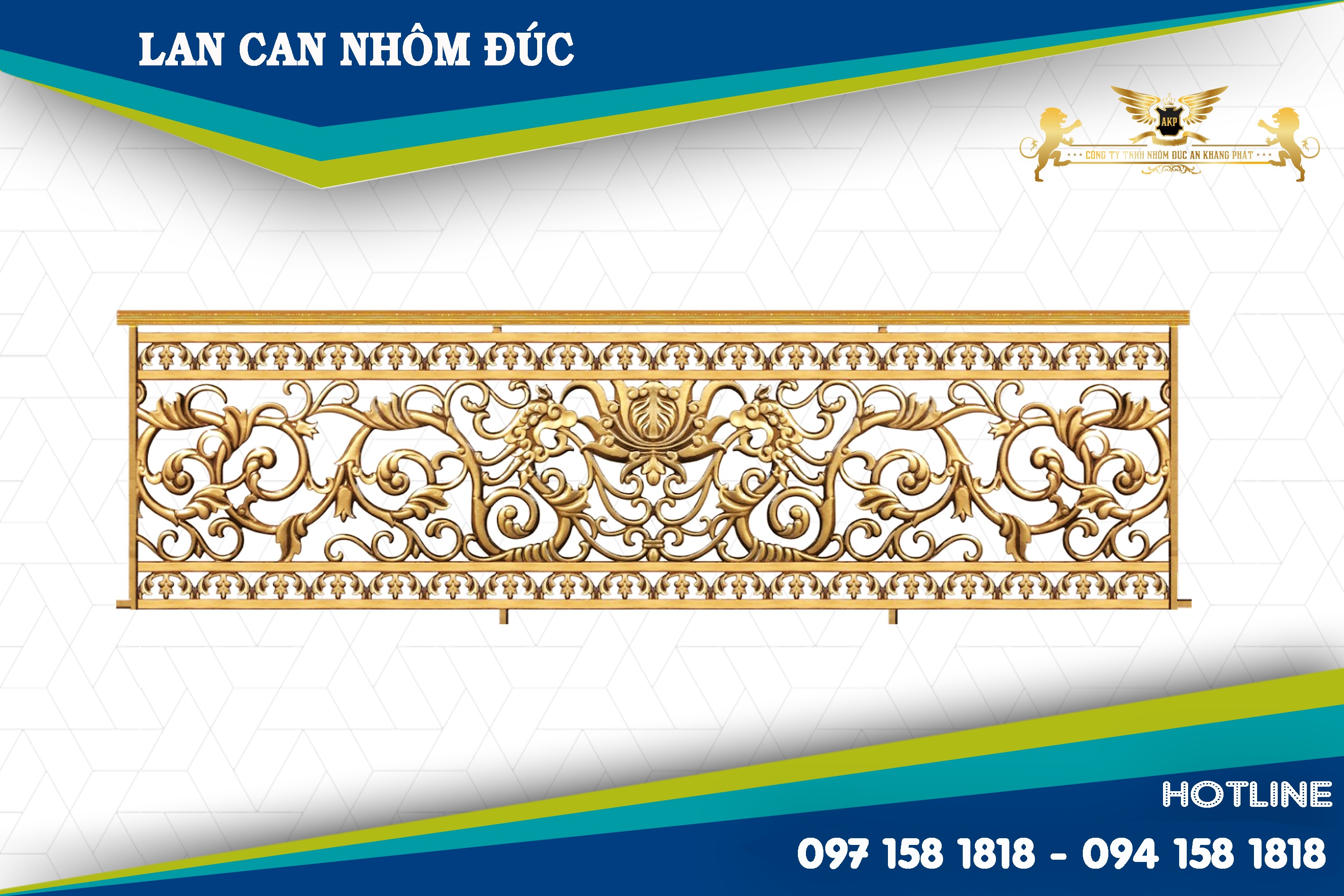 Lan can nhôm đúc - LC023