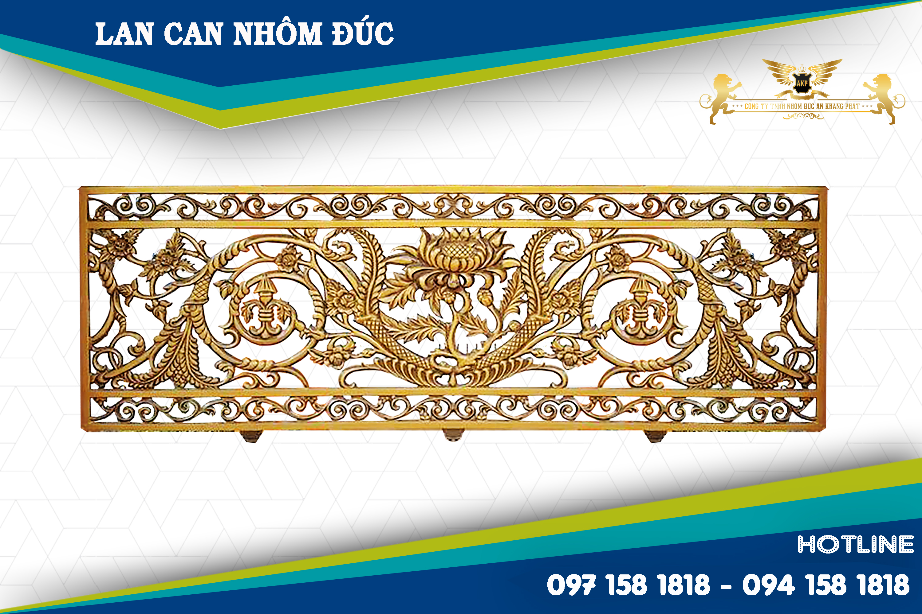 Lan can nhôm đúc - LC022