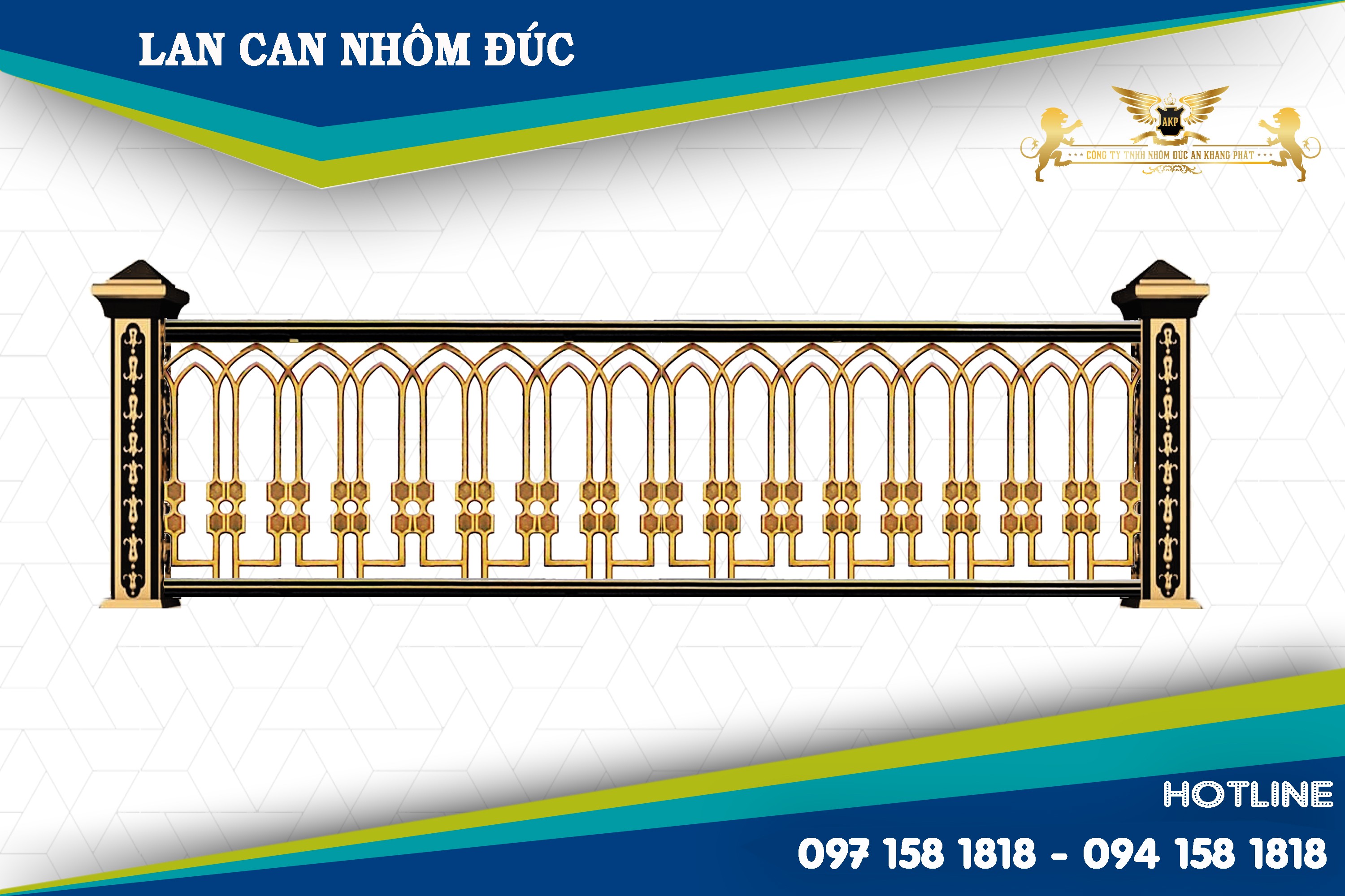 Lan can nhôm đúc - LC026