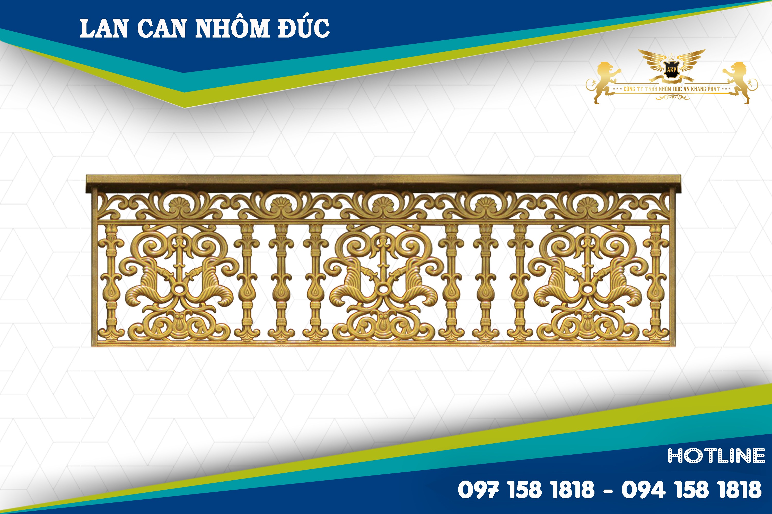 Lan can nhôm đúc - LC007