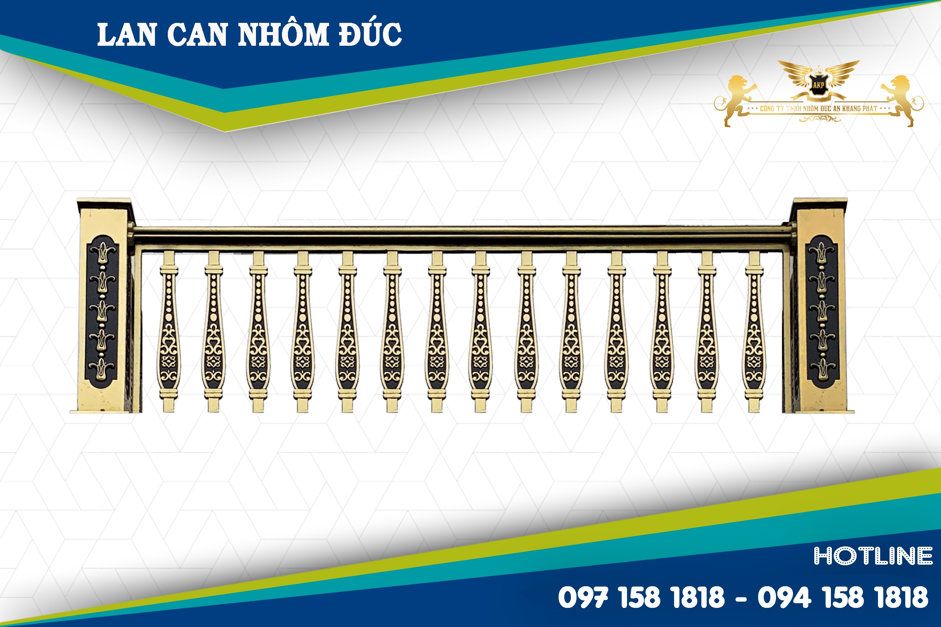 Lan can nhôm đúc - LC025
