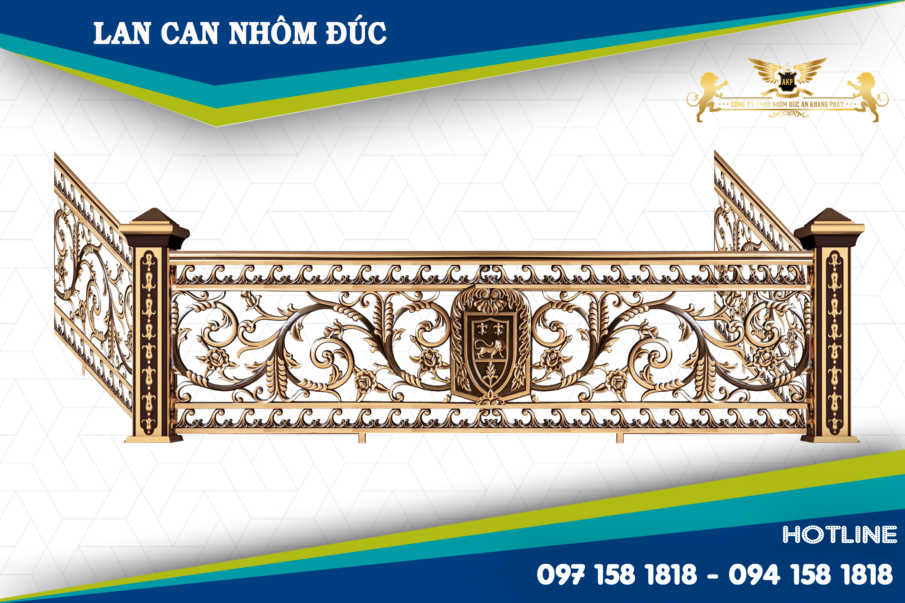 Lan can nhôm đúc - LC027