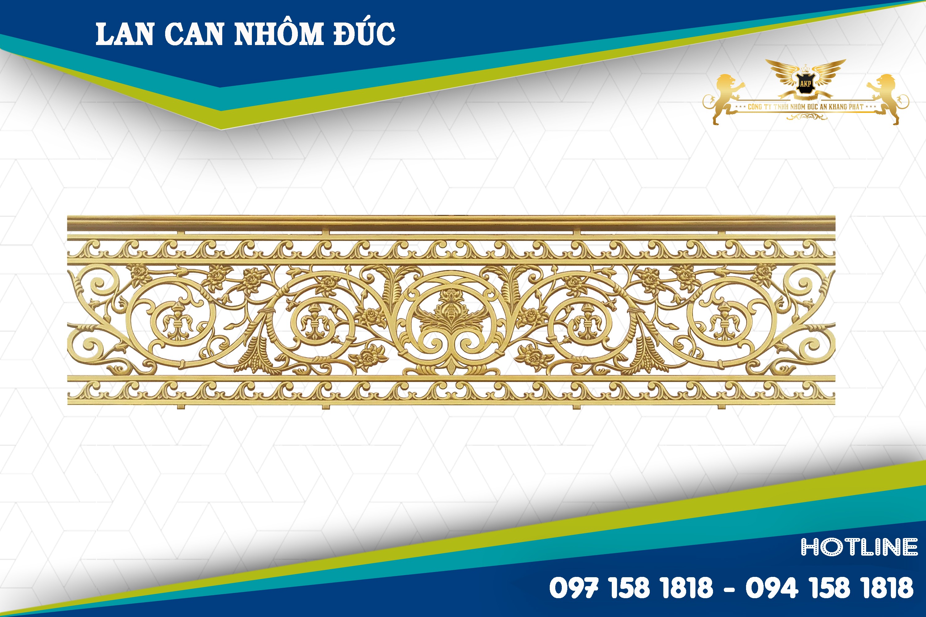 Lan can nhôm đúc - LC008