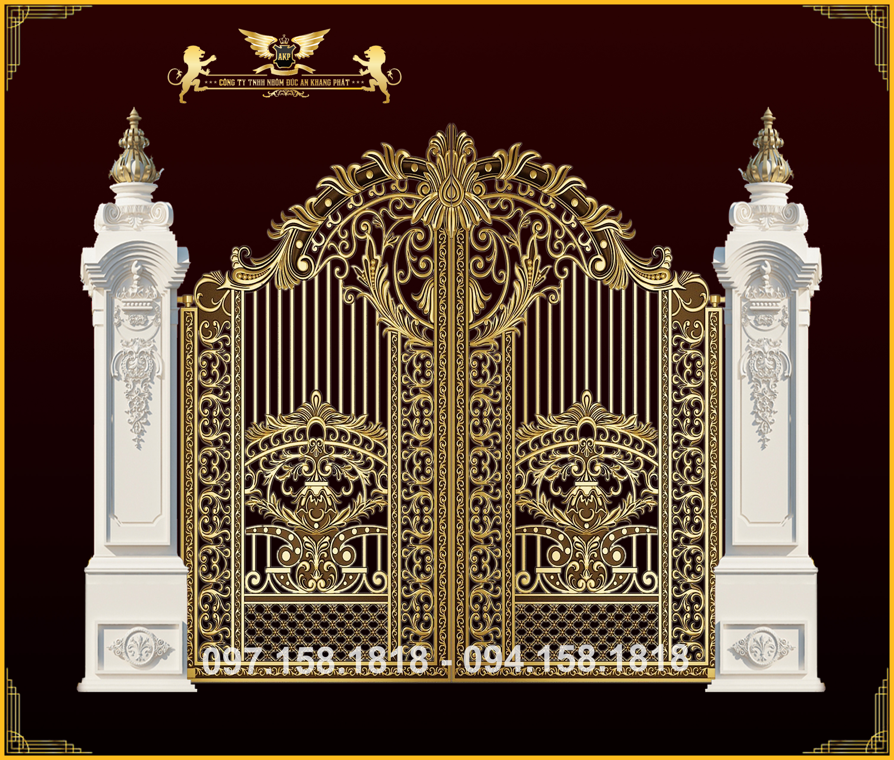 Cổng nhôm đúc - C089