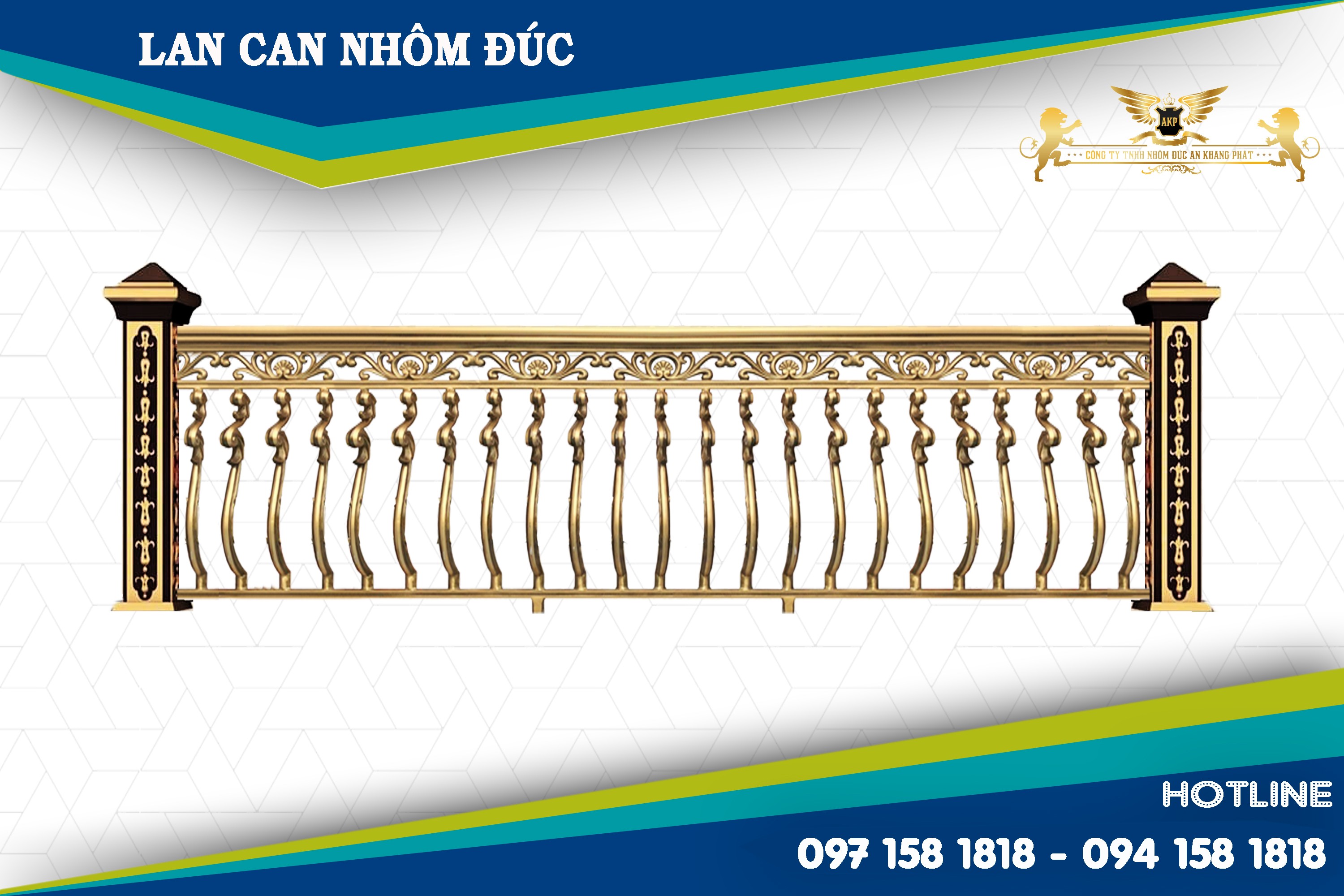 Lan can nhôm đúc - LC014