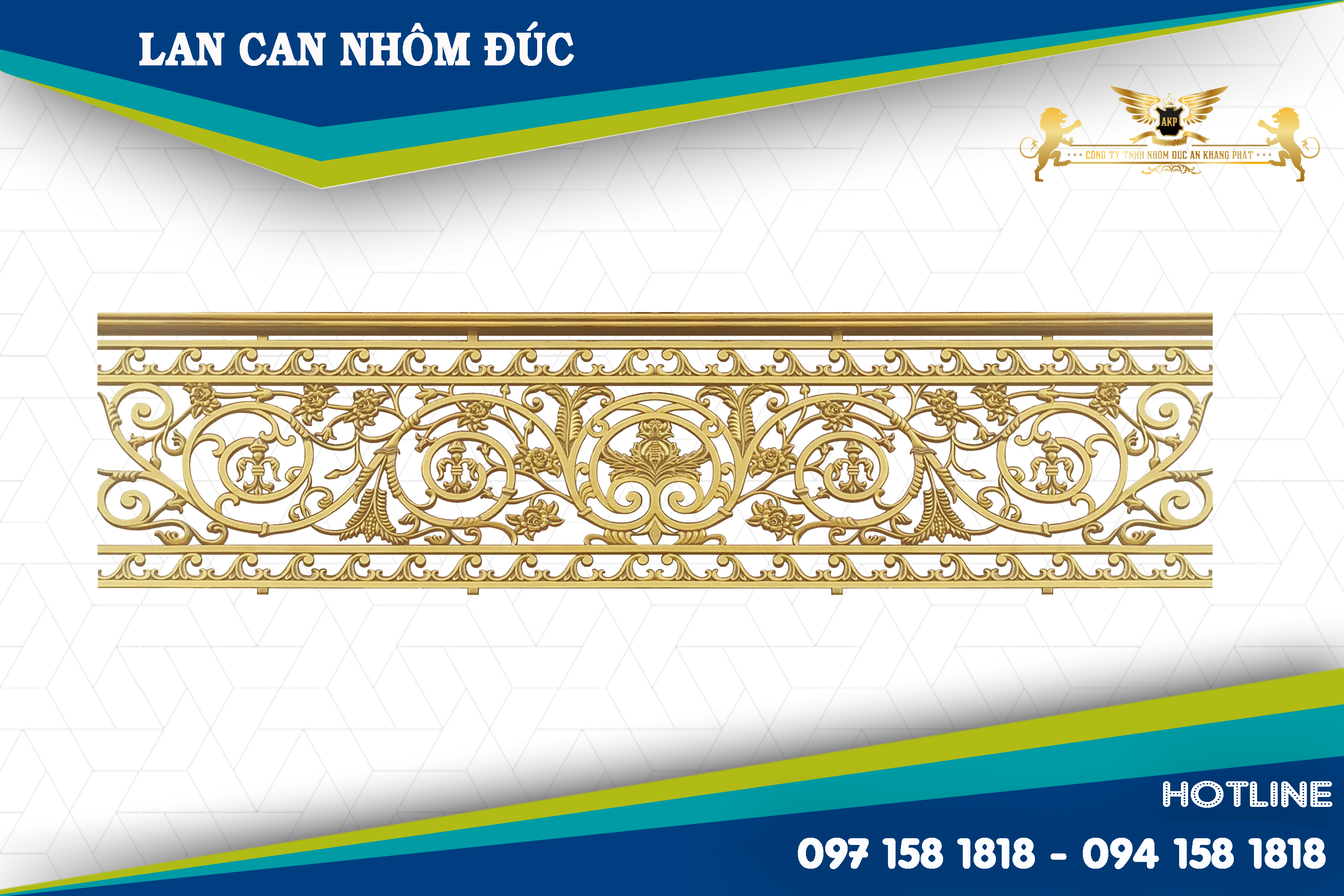 Lan can nhôm đúc - LC008