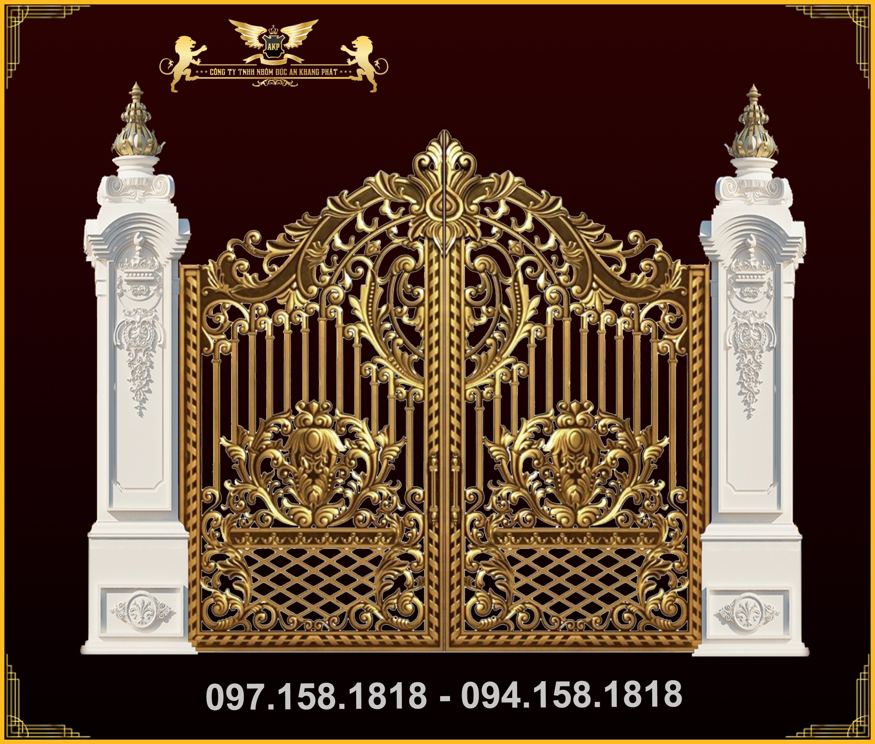 Cổng nhôm đúc - C090