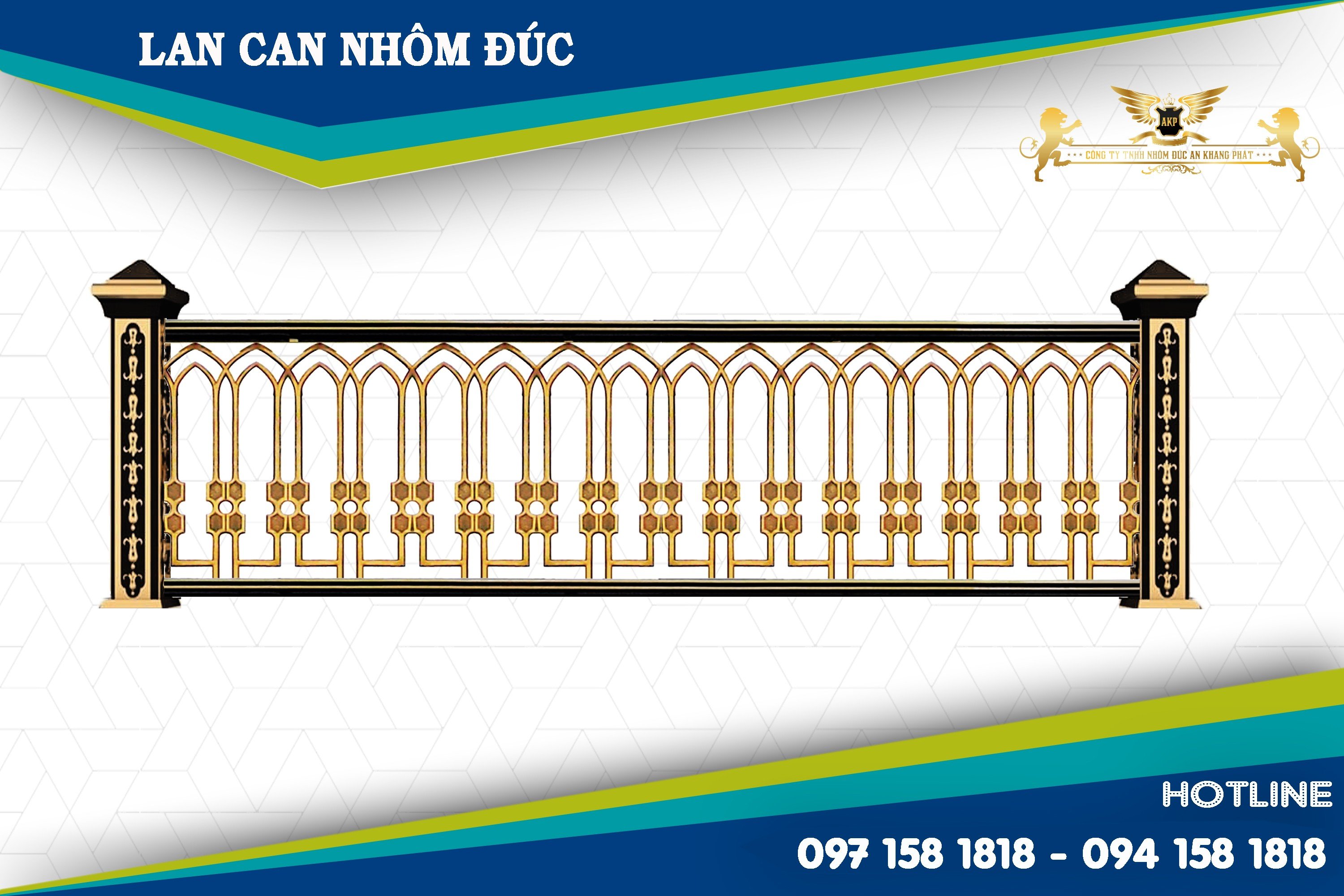 Lan can nhôm đúc - LC026