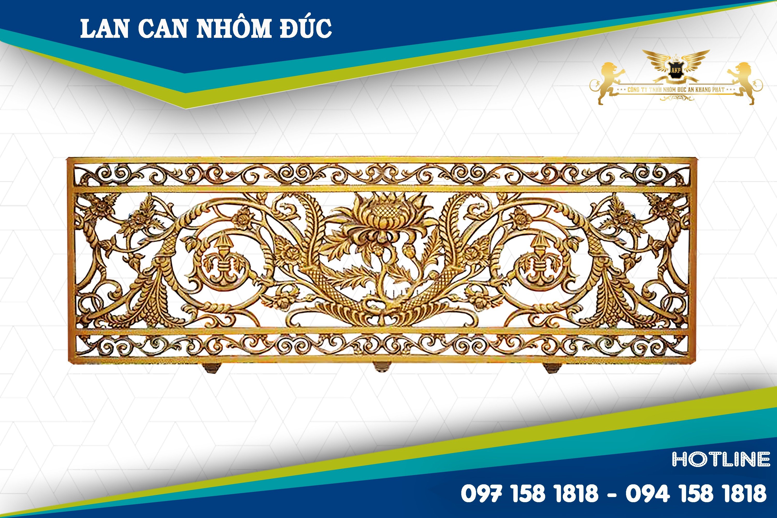 Lan can nhôm đúc - LC022