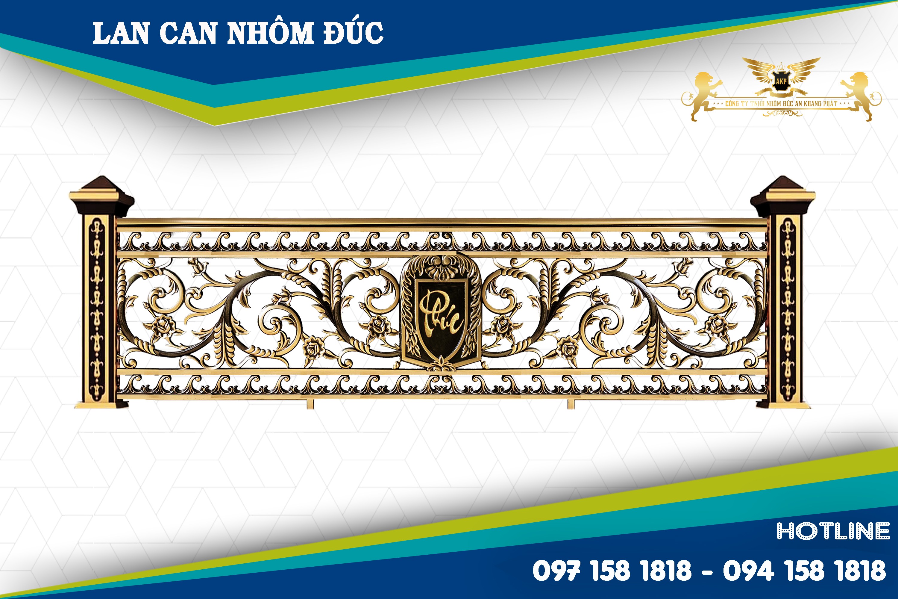 Lan can nhôm đúc - LC017