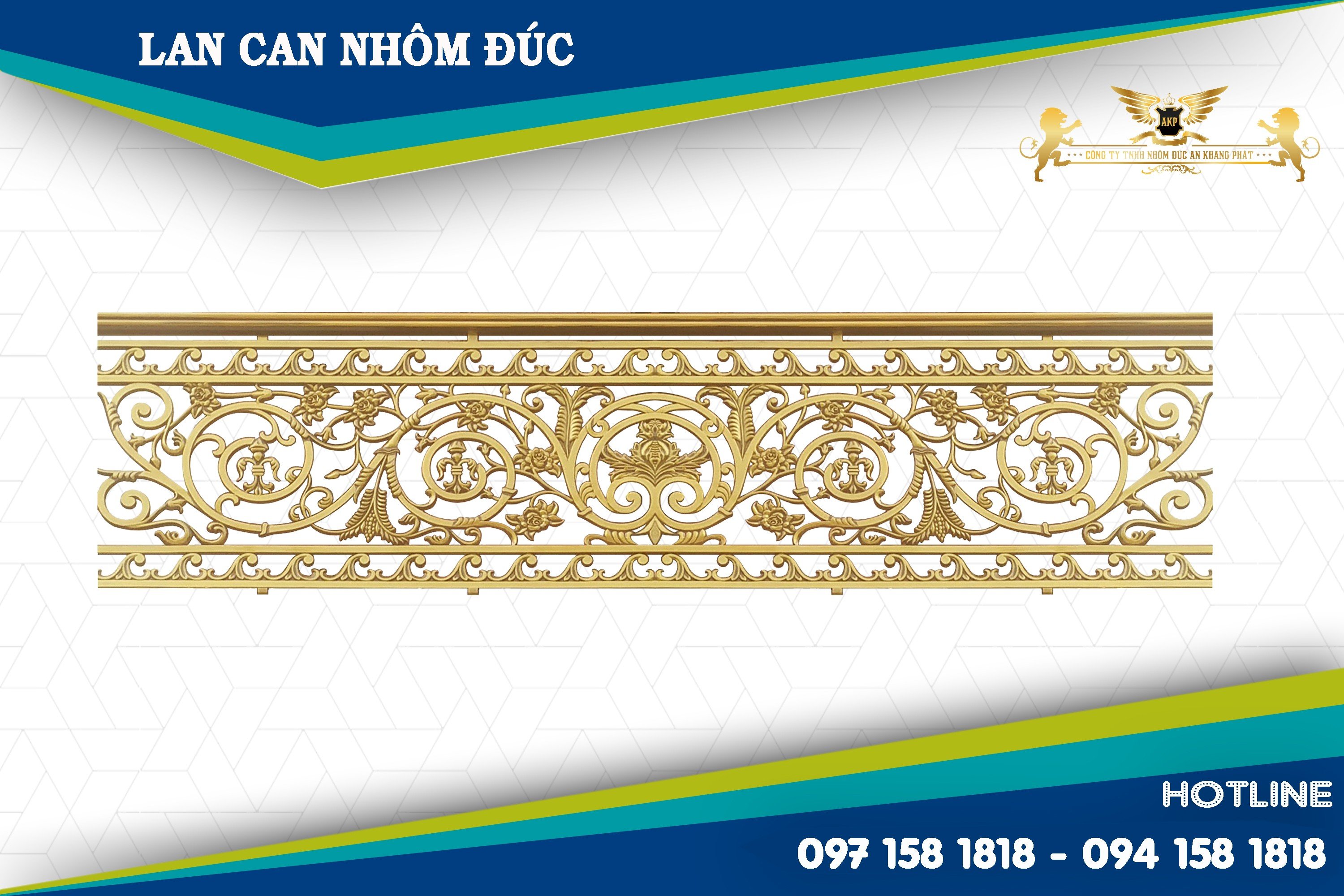 Lan can nhôm đúc - LC008