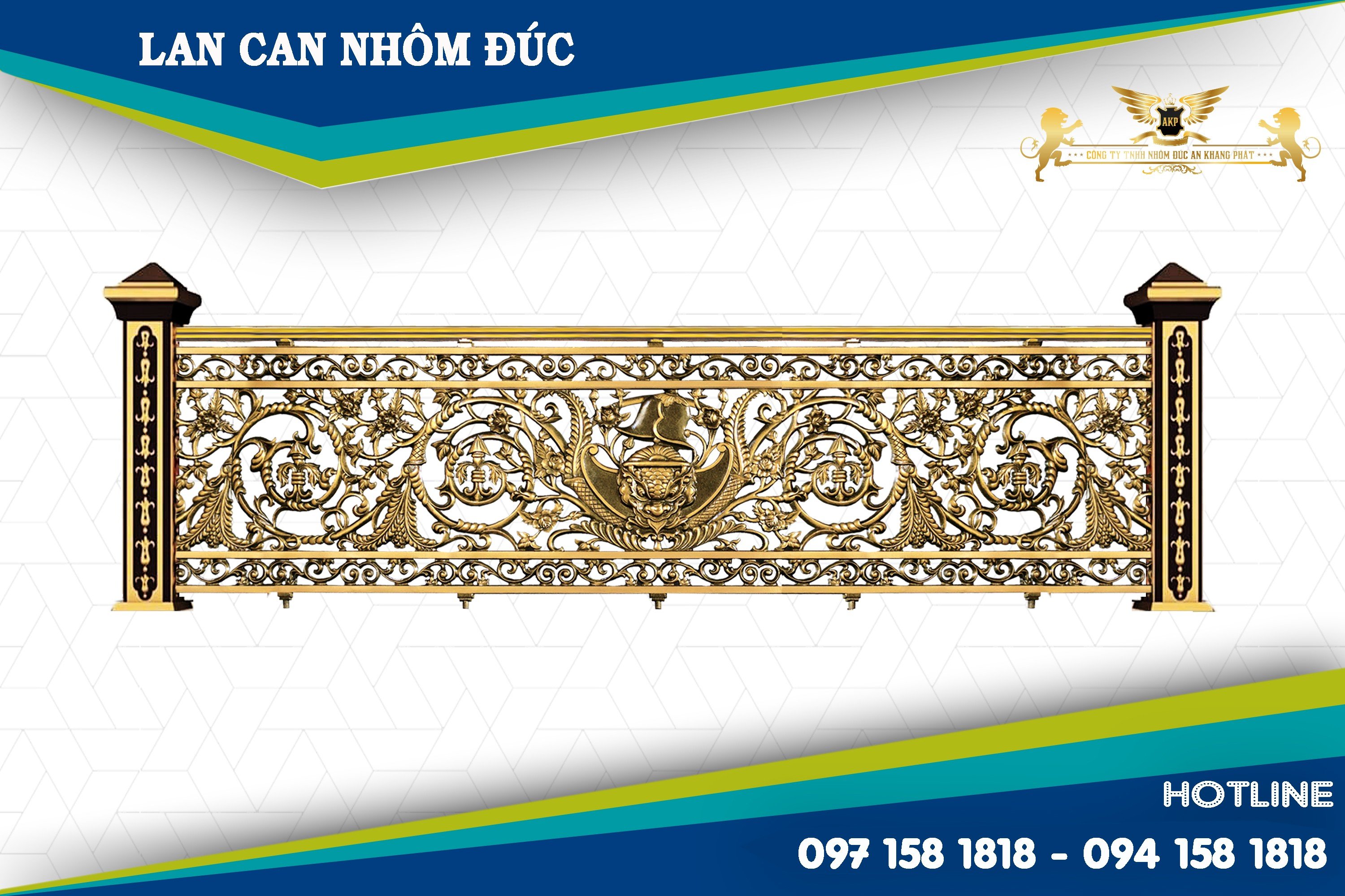 Lan can nhôm đúc - LC018