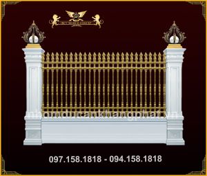 Mẫu hàng rào nhôm đúc đẹp hợp phong thủy biệt thự